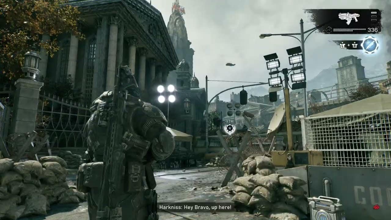 Gears of War: E Day – Act 2 Chapter 2: Hard Case – Forged Barrel Snub Mod Near Harknis