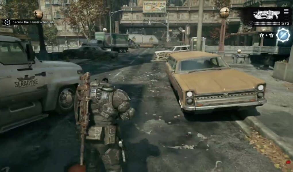 Gears of War: E Day – Act 2 Chapter 2: Supply Cache: Add Bayonet On Gnasher – Armor Mods