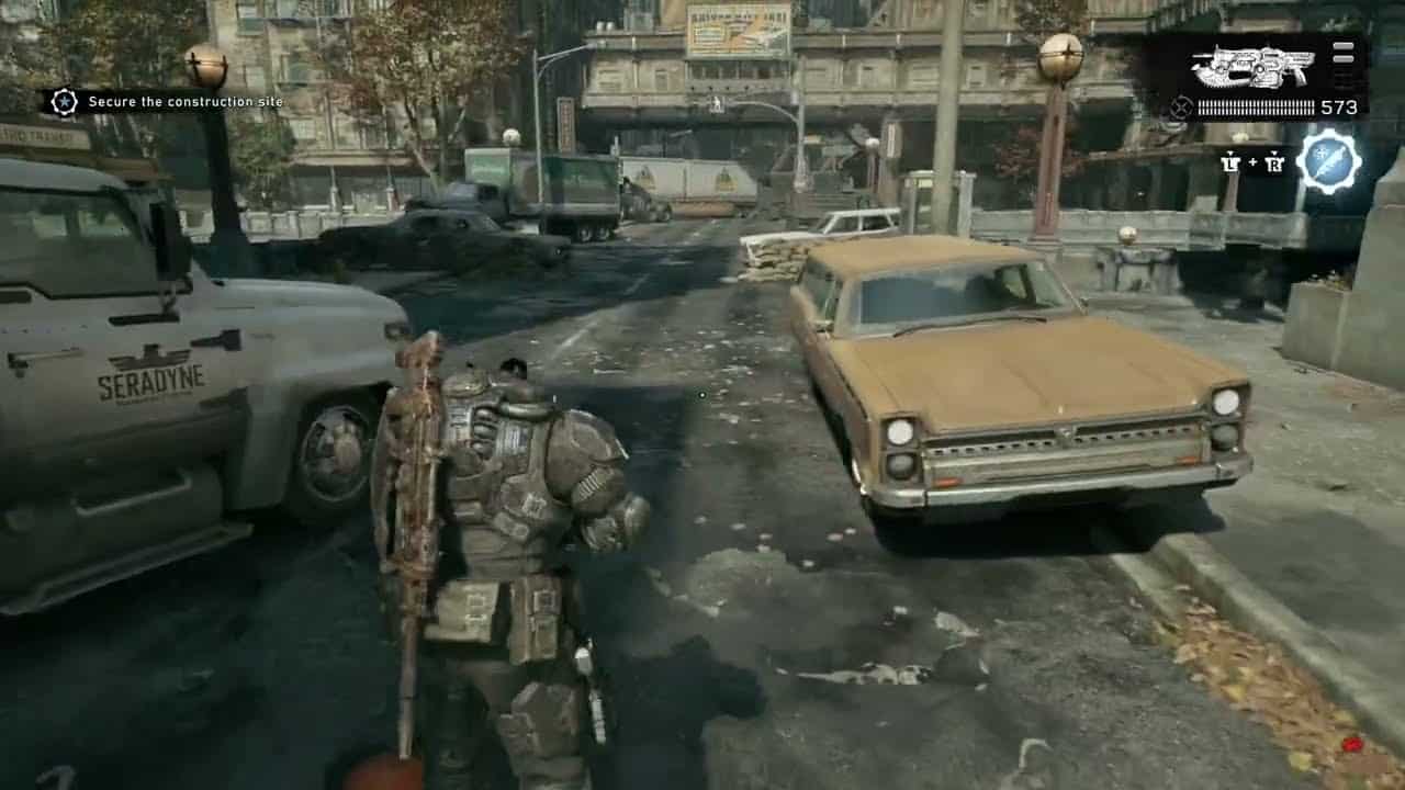 Gears of War: E Day – Act 2 Chapter 2: Supply Cache: Add Bayonet On Gnasher – Armor Mods