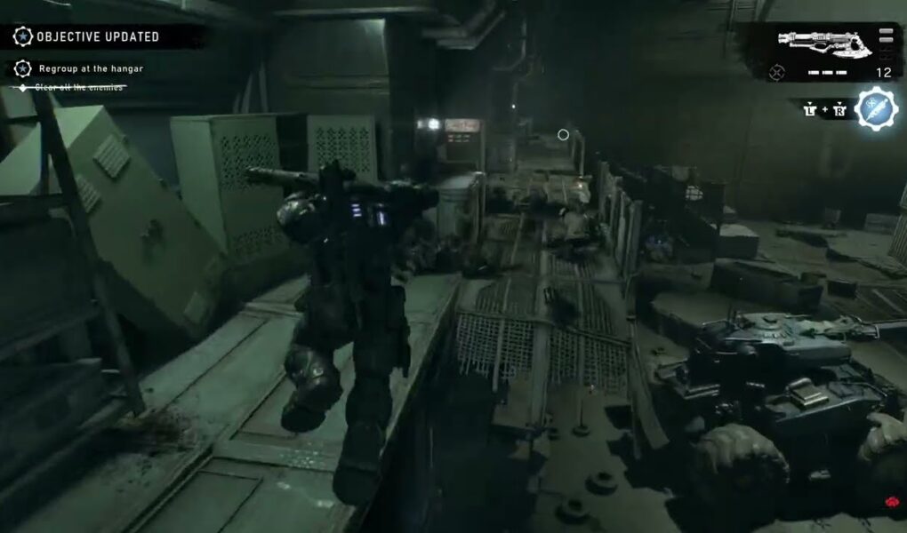Gears of War: E Day – Act 2 Chapter 5: Regroup at The Hangar: Defeat the Reaver – Defeat All Enemies