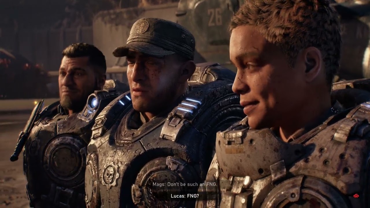 Gears of War: E Day – Act 2 Chapter 5: Marcus Meets Commander Zee – Corpsor Rips Airfield Cutscene