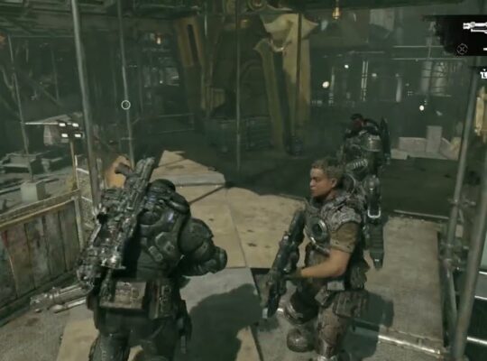 Gears of War: E Day – Act 2 Chapter 3: Plaza: Ink Covered Wrench Longshot and Gut Puncher Mods