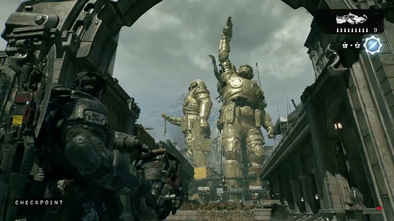 Gears of War: E Day – Act 2 Chapter 3: Bravo Discovers Nemacysts – Clear The Plaza – Open Hard Case