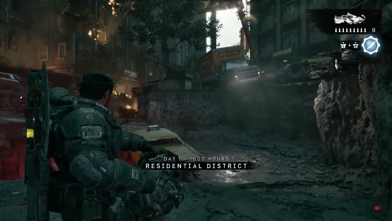 Gears of War: E Day – Act 2 Chapter 3: Day 2 1600 Residential District Cutscene – Head For Charlie