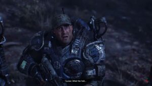 Gears of War: E Day – Act 3 Chapter 1: Armored Wretch Introduction Cutscene – Forest Fight Gameplay