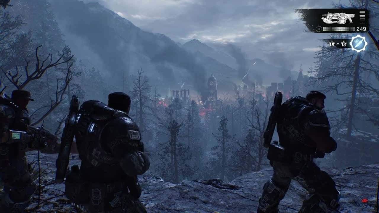 Gears of War: E Day – Act 3 Chapter 1: Head To Fairlight Base: Investigate Campsite and Camper