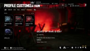 Gears of War: E Day – Profile Customization: Menu Music: Klonoa Theme, Metallica etc