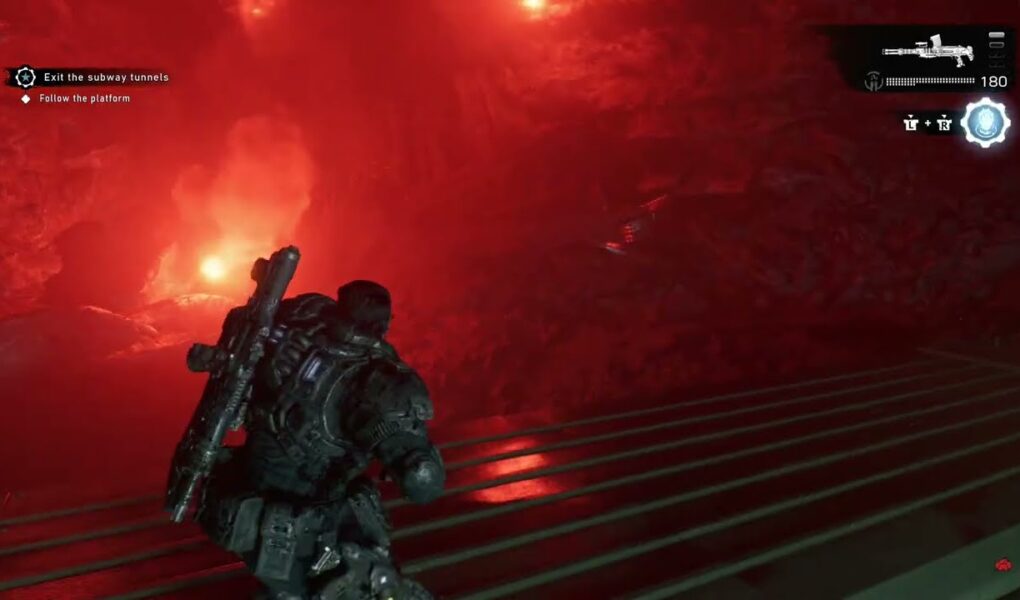 Gears of War: E Day – Act 3 Chapter 2: Subway Tunnels: Pulse Drone Wretchers | Hard Chest Location