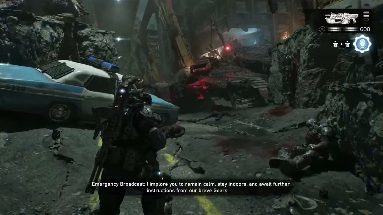 Gears of War: E Day – Act 3 Ch 3: Chairman Tomas Dalyell Emergency Broadcast “New Enemy The Locust”