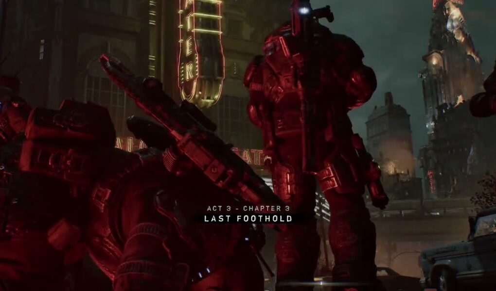 Gears of War: E Day – Act 3 Chapter 3: Downtown Kalona: Lucas Reyes “Comms Are Dead” Cutscene
