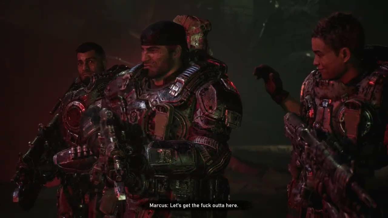 Gears of War: E Day – Act 3 Chapter 2: Collapsed Ceiling Kills Corpsor | Mags “Way Back Up” Cutscene