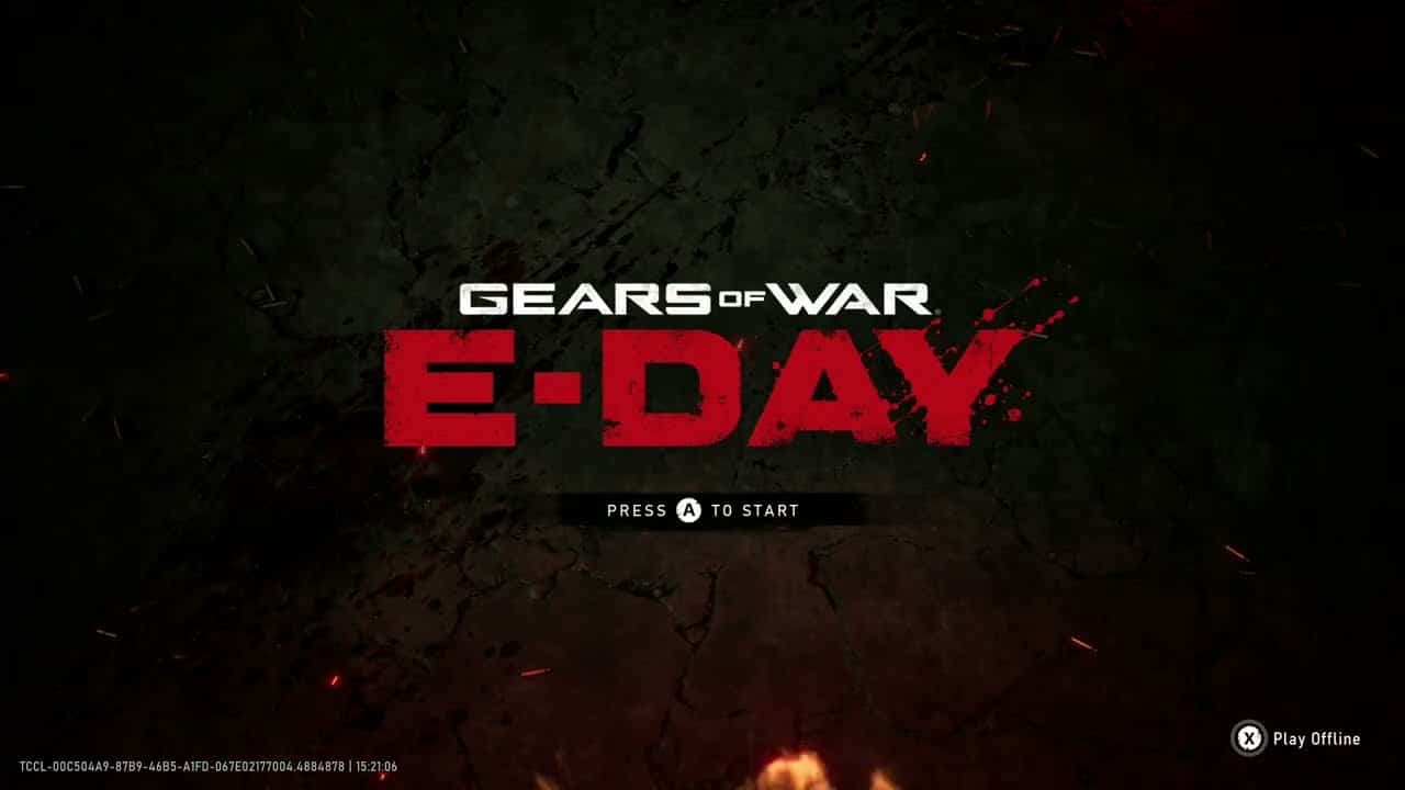 Gears of War: E Day – Initial Xbox Series X Set Up: Pre Order Bundle – Collect Rewards – Settings