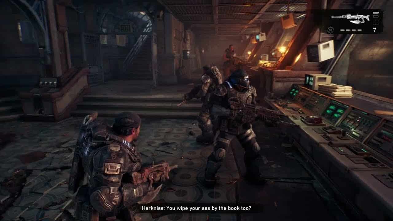 Gears of War: E Day – Act 2 Chapter 1: Reach East Control Room: Lower Central Span – Harkniss, Lucas