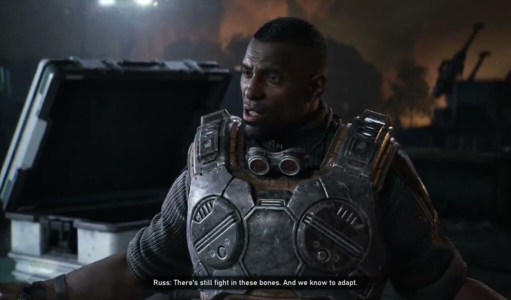 Gears of War: E Day – Act 3 Chapter 6: Meet with COG Quartermaster Russ | Brumaks Attack Cutscene