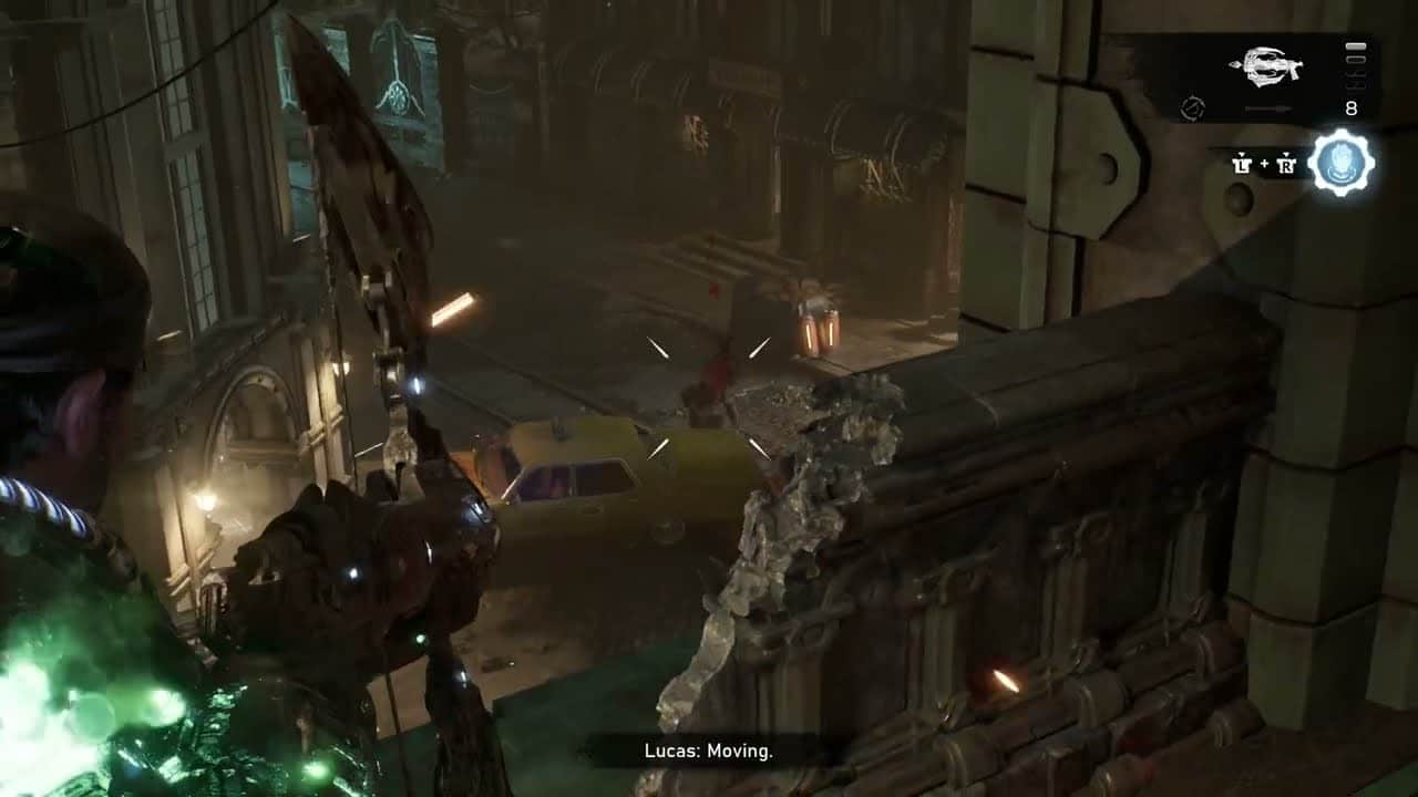 Gears of War: E Day – Act 3 Chapter 5: Find a Way Down To The Street: Torque Bow Gameplay