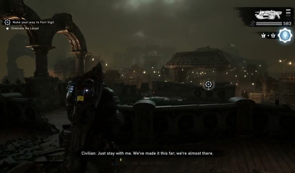 Gears of War: E Day – Act 3 Chapter 5: Escort The Civilians Through Buildings | Creepy Hotel Hall