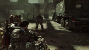 Gears of War: E Day – Act 4 Chapter 3: Check The Truck: Pulse Drone Mod Location | Provide Cover