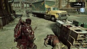 Gears of War: E Day – Act 4 Chapter 3: Secure Weapons Warehouse: Hammerburst Mod, Eliminate Locusts