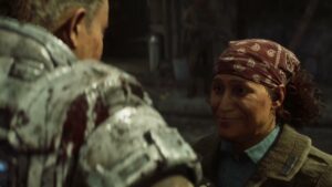 Gears of War: E Day – Act 4 Chapter 3: Bravo Squad Meets Joyce “Auntie” | Line’s End Pub Cutscene