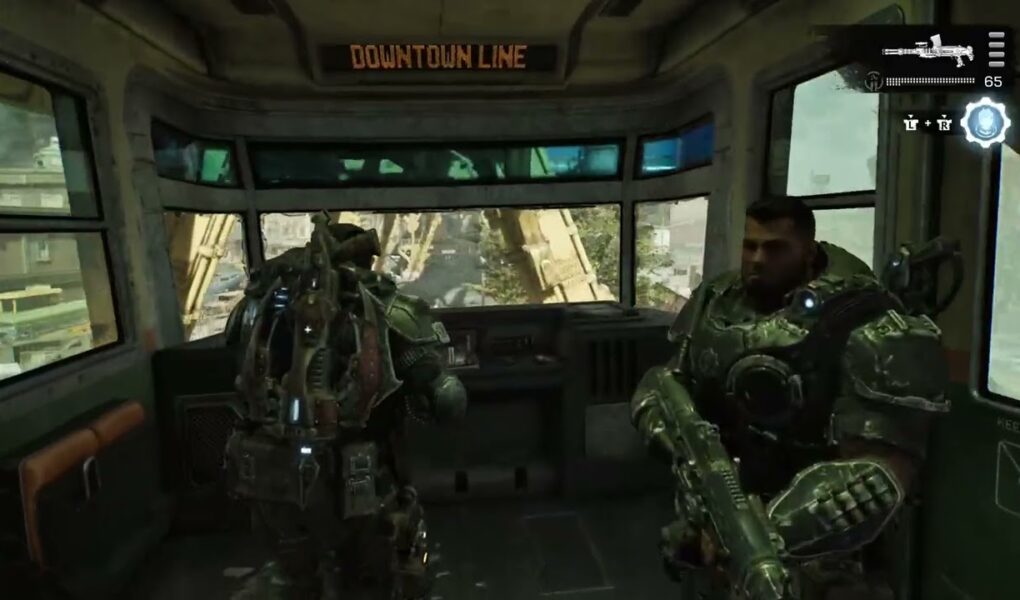 Gears of War: E Day – Act 4 Chapter 3: Prospect Bay Sky Train Crash Cutscene