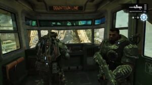 Gears of War: E Day – Act 4 Chapter 3: Prospect Bay Sky Train Crash Cutscene