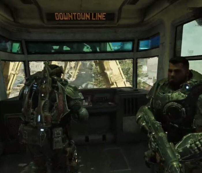 Gears of War: E Day – Act 4 Chapter 3: Prospect Bay Sky Train Crash Cutscene