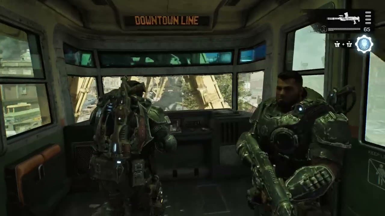 Gears of War: E Day – Act 4 Chapter 3: Prospect Bay Sky Train Crash Cutscene