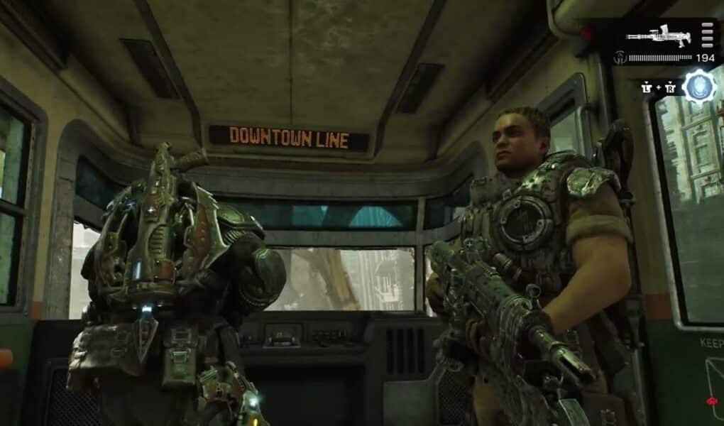 Gears of War: E Day – Act 4 Chapter 2: Ride Eastbound Sky Train: Defend The Train Action Sequence