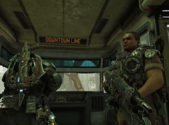 Gears of War: E Day – Act 4 Chapter 2: Ride Eastbound Sky Train: Defend The Train Action Sequence
