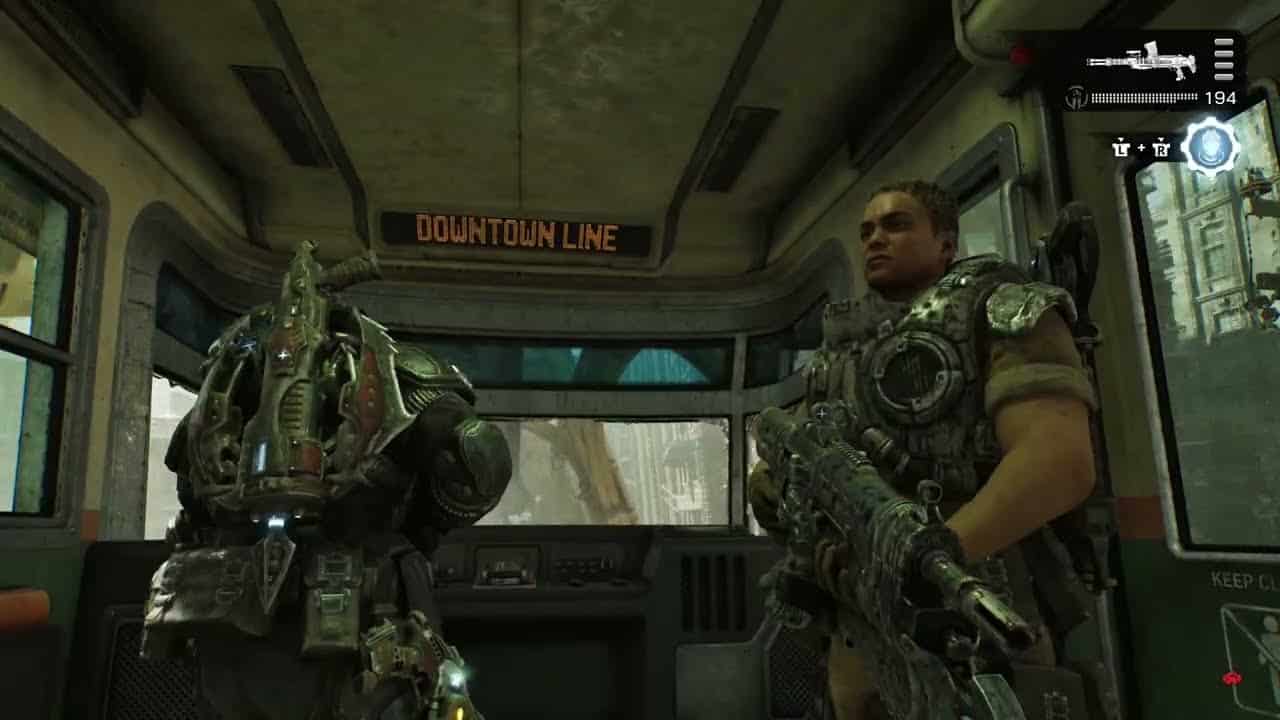 Gears of War: E Day – Act 4 Chapter 2: Ride Eastbound Sky Train: Defend The Train Action Sequence
