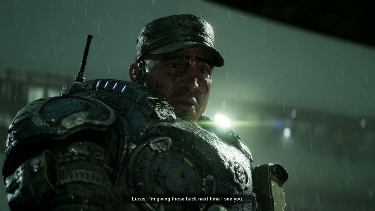 Gears of War: E Day – Act 5 Chapter 4: Day 3: Commander Zander “Zee” Carmine Gives Lucas COG Tags