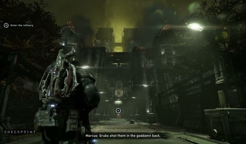 Gears of War: E Day – Act 4 Chapter 6: Timgad Refinery: Mags Talks To Cara L | Bust of Decha Timgad