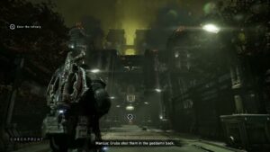 Gears of War: E Day – Act 4 Chapter 6: Timgad Refinery: Mags Talks To Cara L | Bust of Decha Timgad