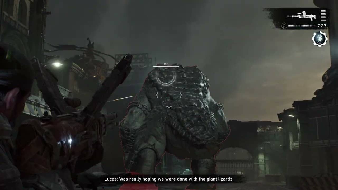 Gears of War: E Day – Act 4 Chapter 5: Head To Timgad Refinery: Kill The Armorless Brumak