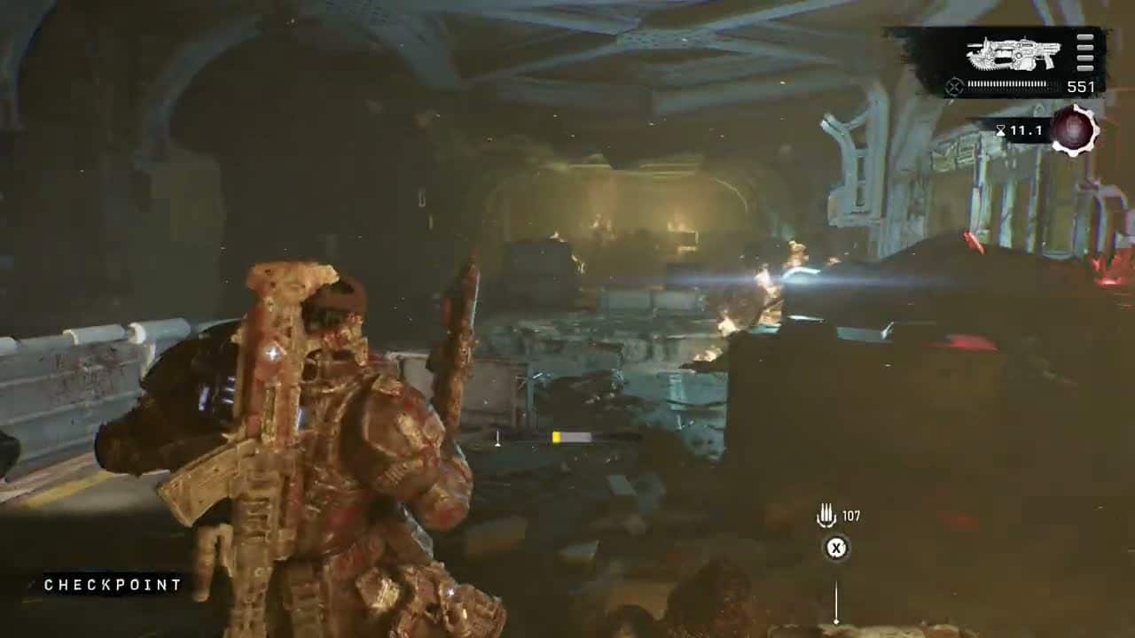 Gears of War: E Day – Act 5 Chapter 5: Reach The Sky Train: Eliminate Scorched Locusts Gameplay