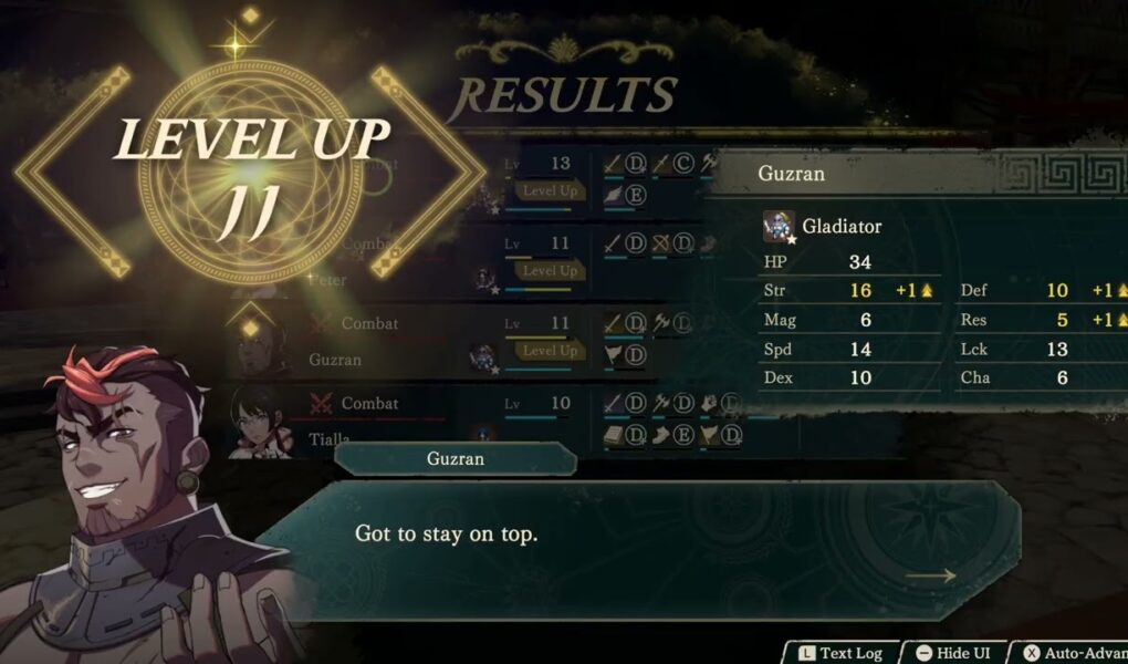 Fire Emblem: Fortune’s Weave – Cai’s Path Ch 5: Auto Activities (52 Turns) Cai, Tialla, Peter XP