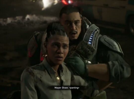 Gears of War: E Day – Act 1 Chapter 4: Kalona City Hall: Brumak Kills Shin Cutscene