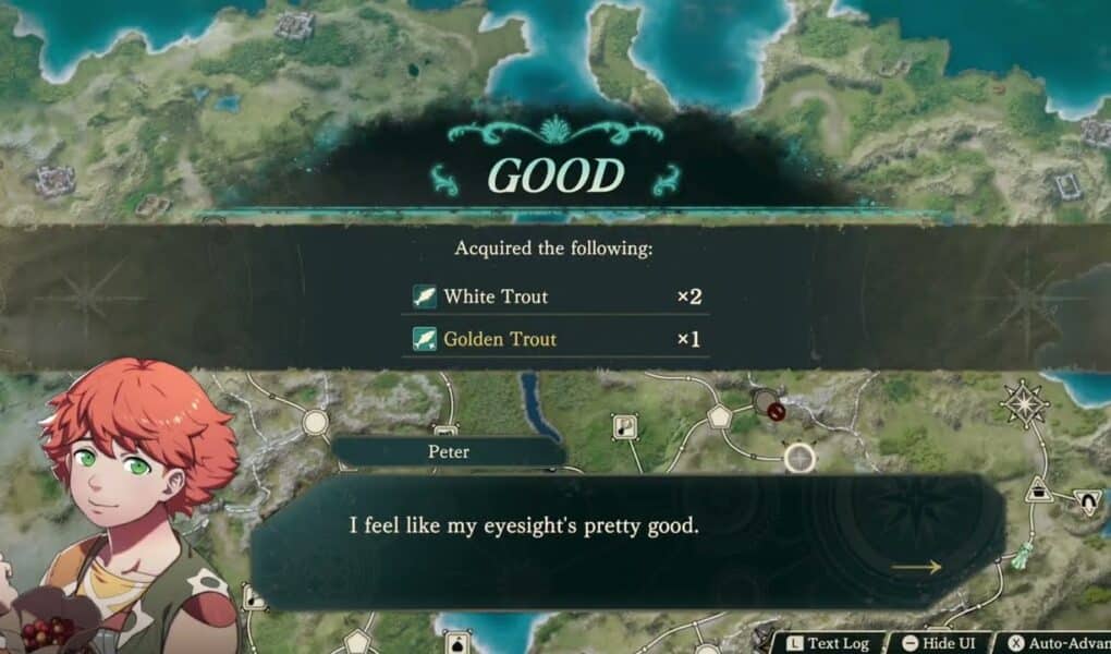 Fire Emblem: Fortune’s Weave – Cai’s Path: Santana Bridge: Search Golden Trout | Vandahl Trading Co