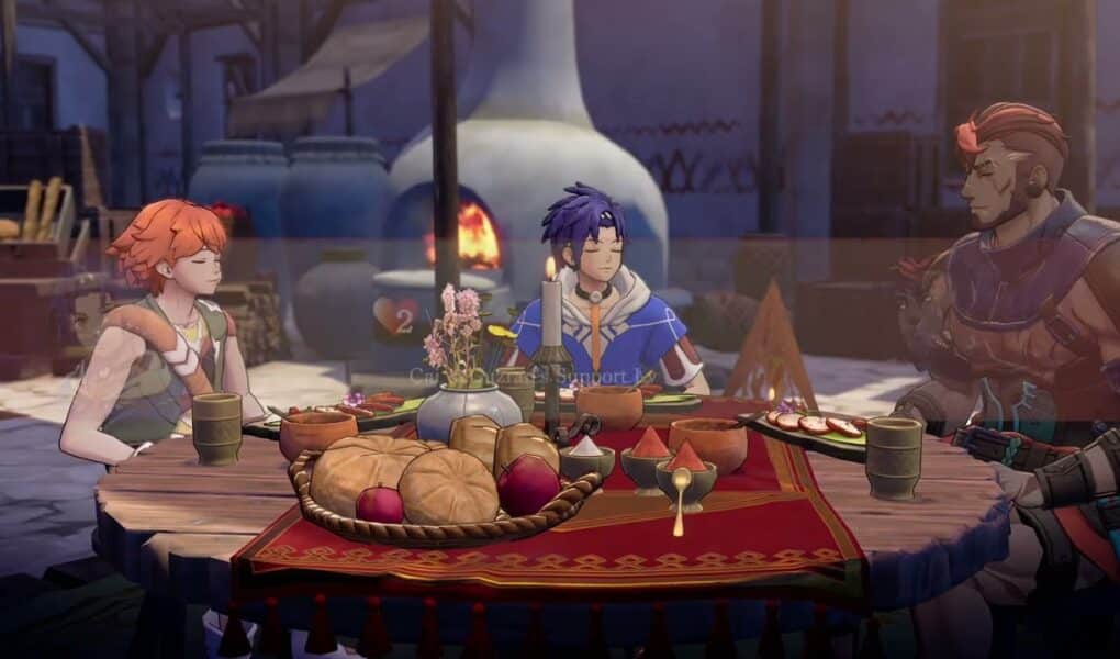 Fire Emblem: Fortune’s Weave – P 1 Cai’s Path Ch 5: Guzran, Peter and Cai Share a Meal