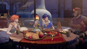 Fire Emblem: Fortune’s Weave – P 1 Cai’s Path Ch 5: Guzran, Peter and Cai Share a Meal