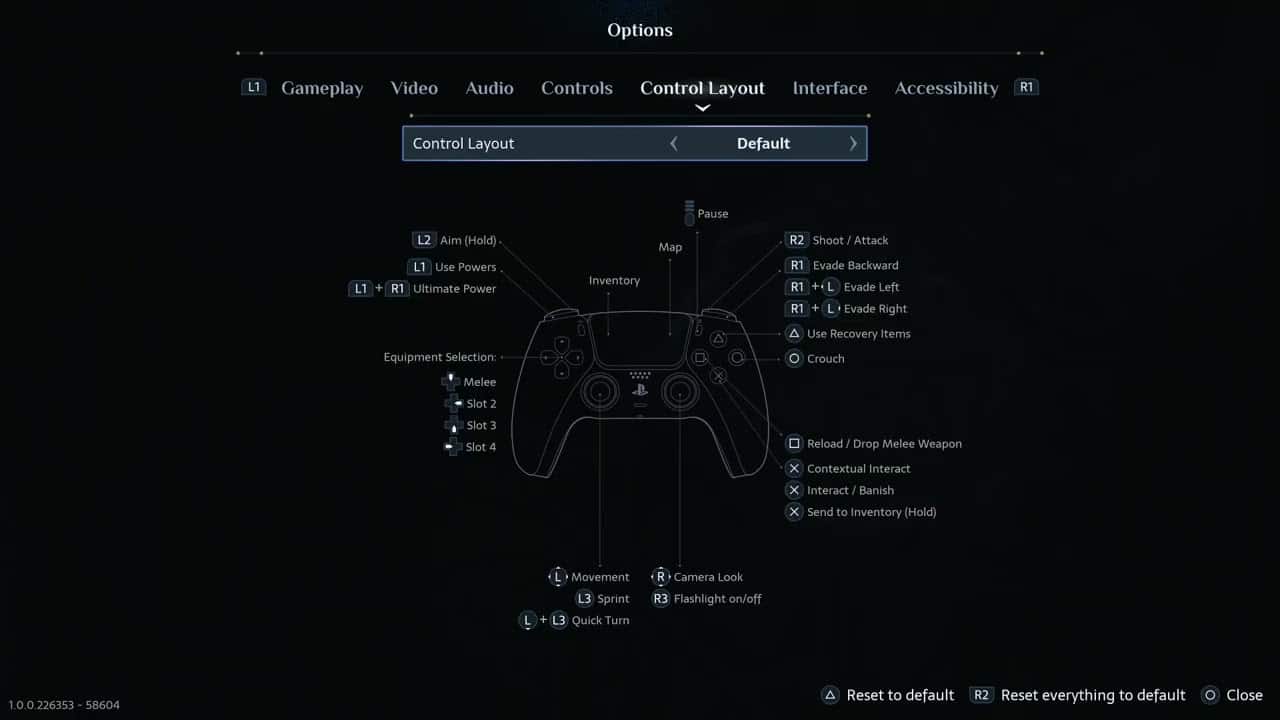 Hellraiser: Revival – PS5 Pro Default Options: Gameplay | Control Layouts | Accessibility | Video