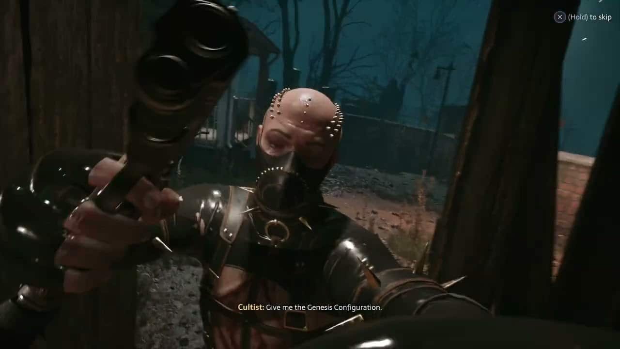 Hellraiser: Revival – Escape Charlotte: Shed: Graveyard Gate Inset | Charlotte Kills Cultist