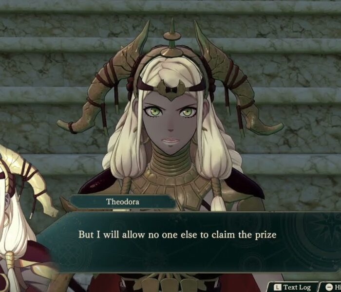 Fire Emblem: Fortune’s Weave – Cai’s Path Ch 5: Theodora and Bonaventure Discus Cai’s Match Cutscene