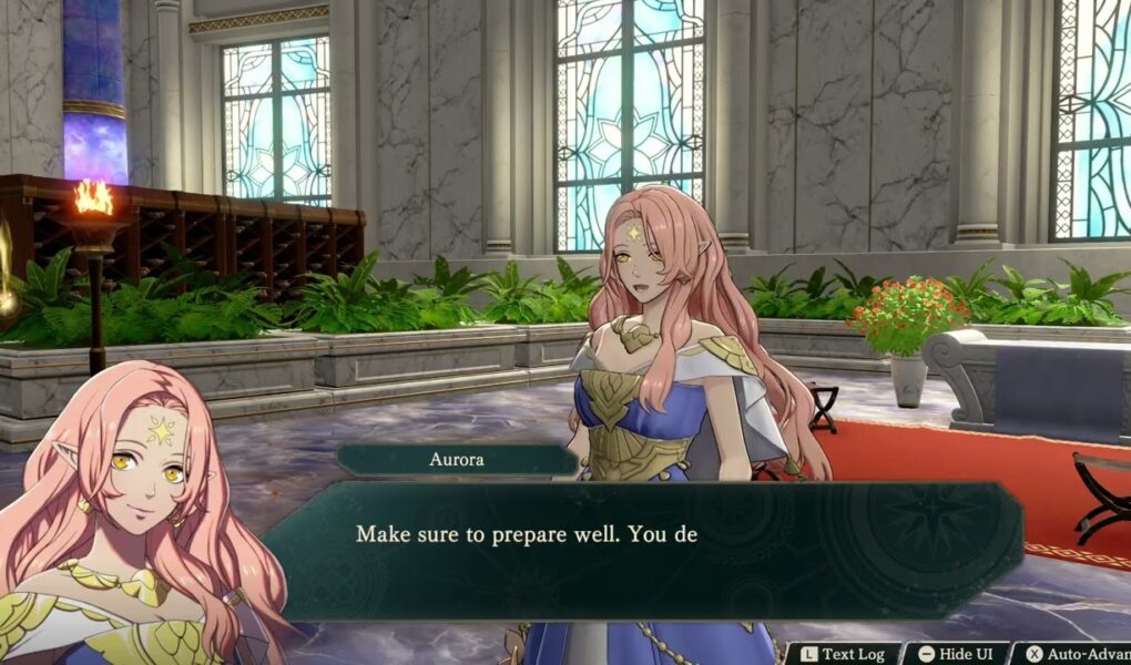 Fire Emblem: Fortune’s Weave – 1. Cai’s Path Ch 6: Talk to Centurio | Aurora “Staying Healthy”