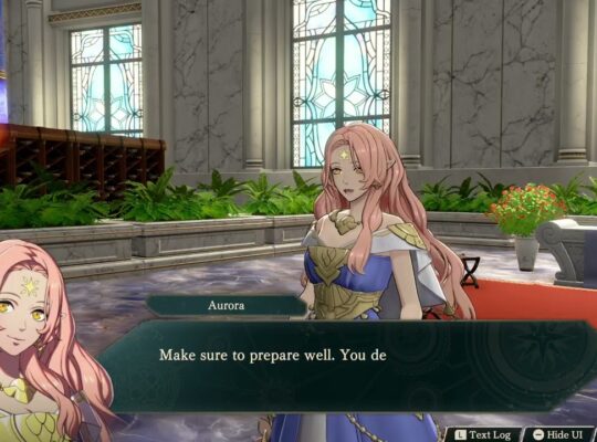 Fire Emblem: Fortune’s Weave – 1. Cai’s Path Ch 6: Talk to Centurio | Aurora “Staying Healthy”