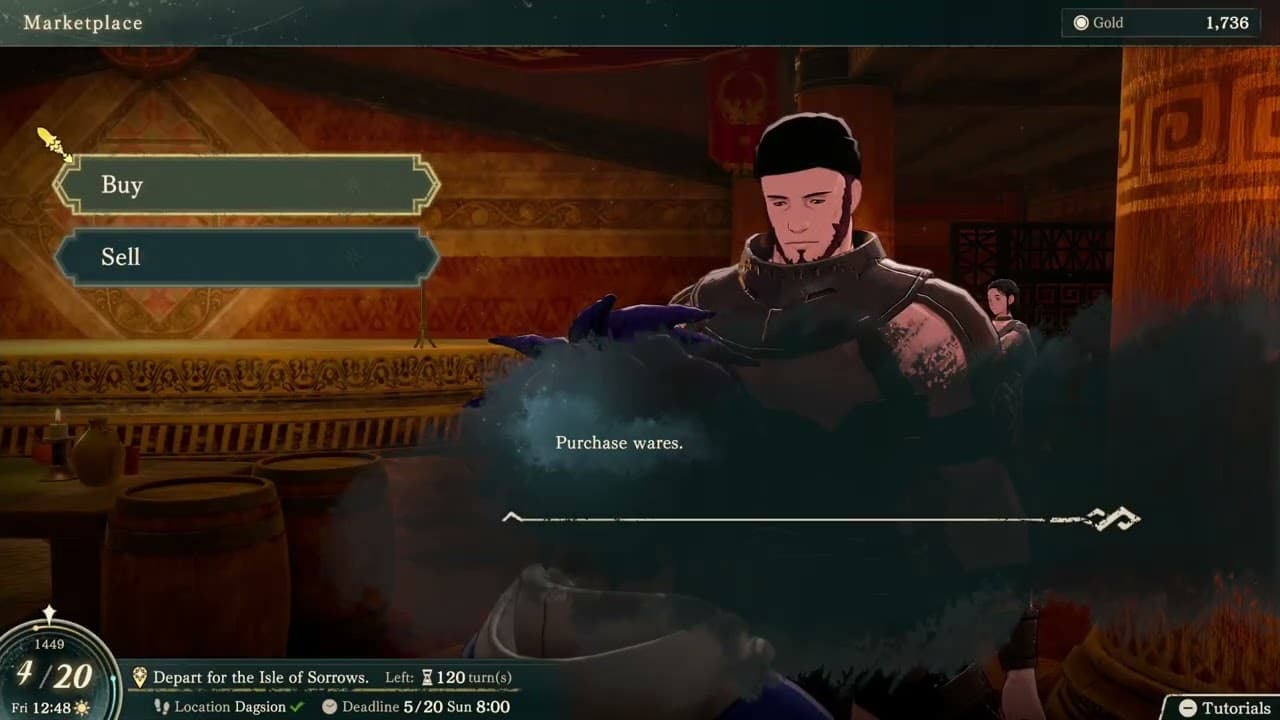 Fire Emblem: Fortune’s Weave – 1. Cai’s Path Ch 6: Lowtown Tavern: Gift Vender | Pongo Location