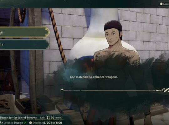 Fire Emblem: Fortune’s Weave – 1. Cai’s Path Ch 6: Ever Employed a Blacksmith? Speak with Blacksmith