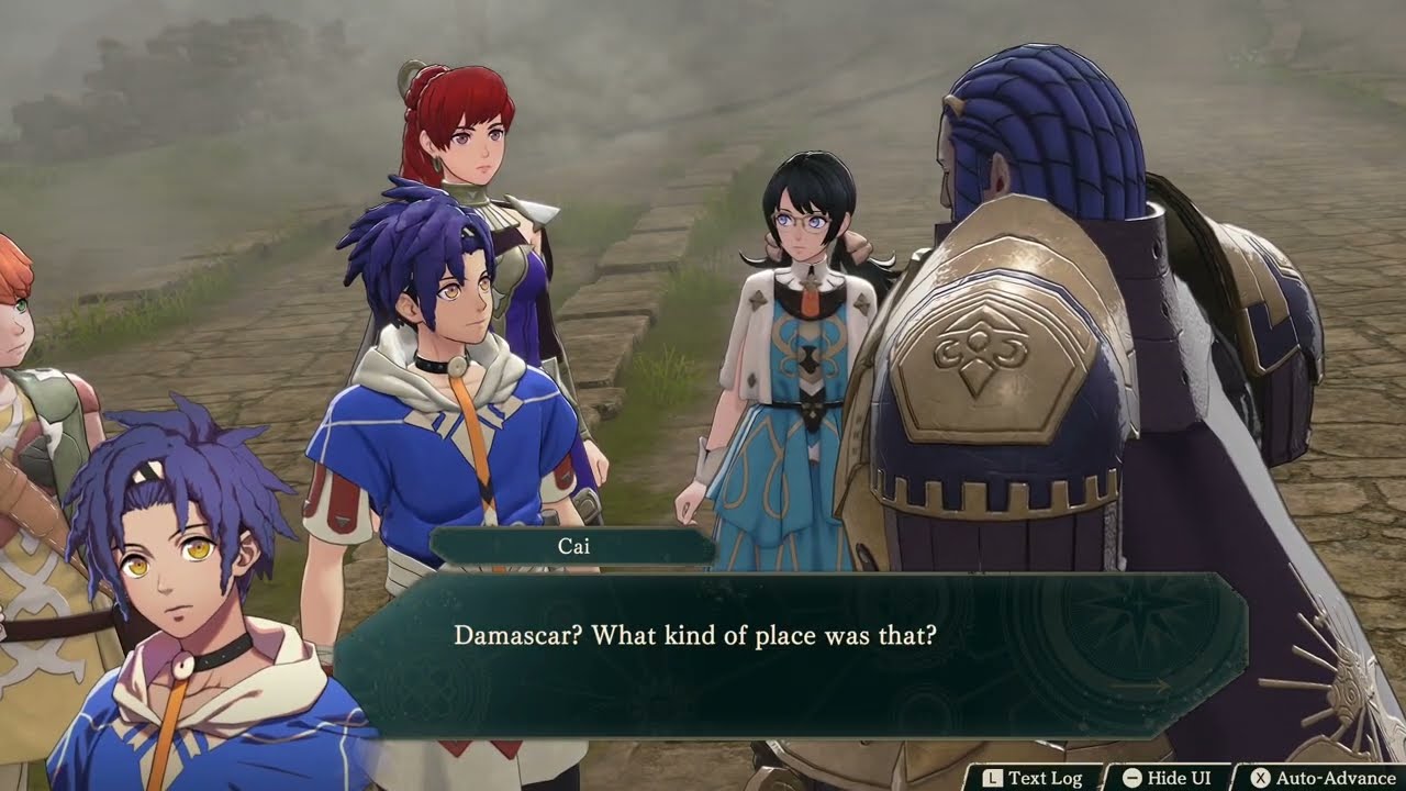 Fire Emblem: Fortune’s Weave – 1. Cai’s Path Ch 6: Phygia Stronghold: Ask About Damascar