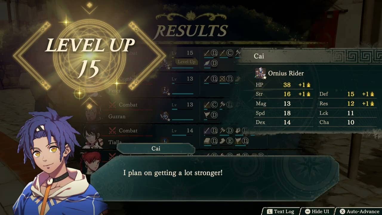 Fire Emblem: Fortune’s Weave – 1. Cai’s Path Ch 6: Auto Activities Combat | Search and Training