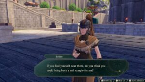 Fire Emblem: Fortune’s Weave – 1. Cai’s Path Ch 6: Turn In “Soil Survey” Quest To Female Soldier